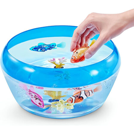 12 ADET Derine Dalan Suda Renk Değiştiren Yüzen Pilli Robo Alive Balıklar - 6.8 CM - 12 ADET