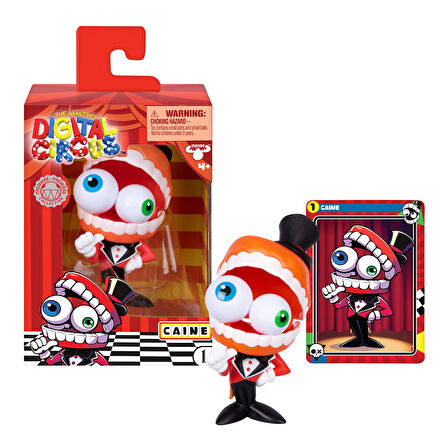 Amazing Digital Circus Caine Vinyl Figür + Koleksiyon Kartı Konuşan Çene Yapping Jaw Özellikli-10 CM