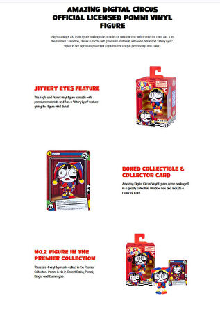 Amazing Digital Circus 4’lü Premier Koleksiyon Seti Vinyl Figür + Koleksiyon Kartları