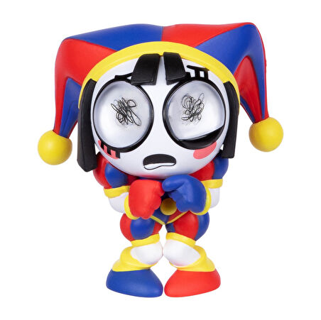 Amazing Digital Circus Pomni Vinyl Figür + Koleksiyon Kartı Titreşimli Jittery Eyes Özellikli -10 CM