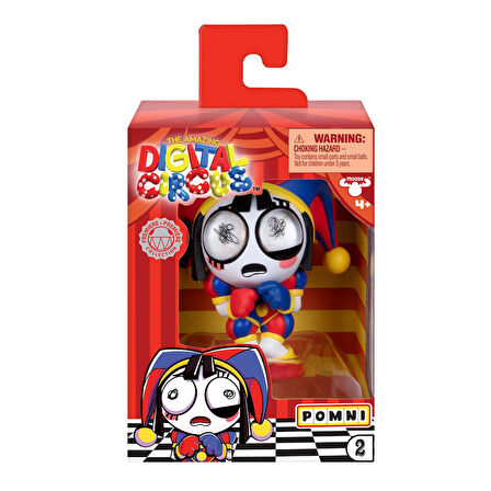 Amazing Digital Circus Pomni Vinyl Figür + Koleksiyon Kartı Titreşimli Jittery Eyes Özellikli -10 CM