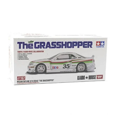 Mini GT 1/64 Nissan Skyline GT-R (R34) TAMIYA x KAIDO HOUSE "The GRASSHOPPER" V1
