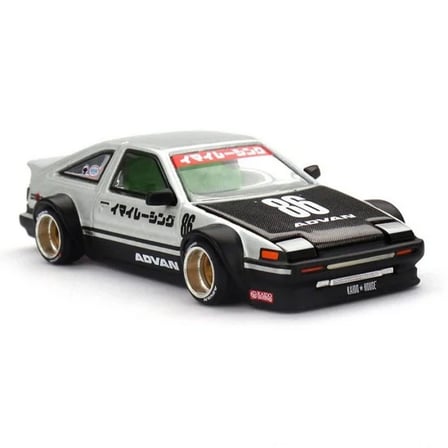 Mini GT Kaido House Toyota AE86 Sprinter Trueno 1/64 Kaido Street V2 Die-Cast Model Araba