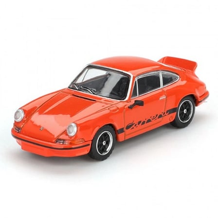 Mini GT Porsche 911 Carrera RS 2.7 1/64 Tangerine Siyah Livery Koleksiyon Model Araba 6,5 cm