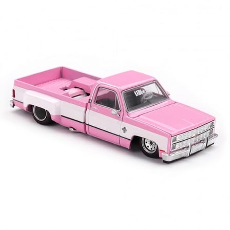 Mini GT Kaido House Chevrolet Silverado Dually 1/64 Vintage Spec V2 Pembe Model Araç 8,5 cm