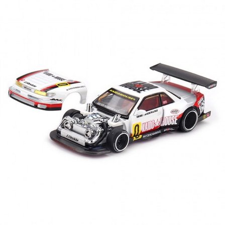 Mini GT 1:64 Kaido House Nissan Silvia S13-R Circuit Spec V1 Diecast Model Araba 7 cm
