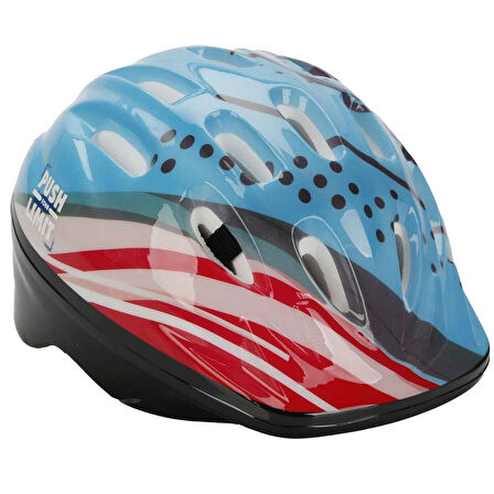 Bisiklet Kaykay Paten Scooter için Koruyucu Kask Dizlik Dirseklik Set - Mavi (52 -56 CM Kafa Ölçüsü)