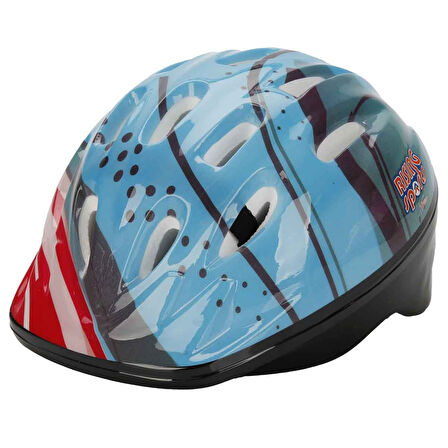 Bisiklet Kaykay Paten Scooter için Koruyucu Kask Dizlik Dirseklik Set - Mavi (52 -56 CM Kafa Ölçüsü)