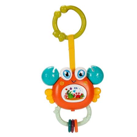 Müzikli ve Işıklı Çıngıraklı Yengeç Puset Oyuncağı Bebek Oyuncağı - 11 CM