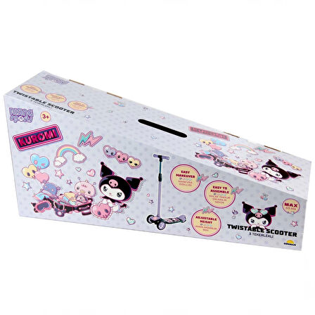 Kuromi Figürlü 3 Tekerlekli Çocuk Scooter - 50 KG TAŞIR
