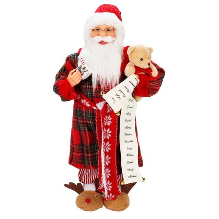 Pijamali Noel Baba Dekoratif Biblo 46 Cm Yilbasi Süsü Ev Ofis Icın Şık Yeni Model