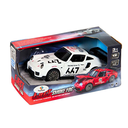 Işıklı Sesli Duman Çıkaran Sürtmeli Spor Araba BSP-1A