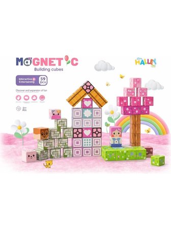 Magnetic Building Küpleri 59 Parça | Güçlü Mıknatıslı Manyetik Blok Küp Seti | STEM