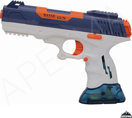 Tek Tuşla Güçlü Atış!  USB Şarjlı Su Tabancası - 23 cm - 6 m Atış Menzili