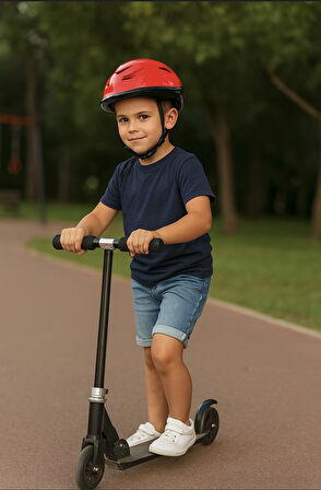 Bisiklet Paten Scooter Kullanımız için Kırmızı Kask