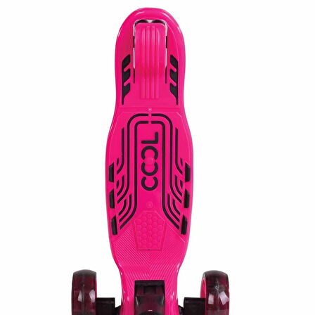 3 Tekerlekli Katlanabilir Işıklı Pembe Renk Scooter - 6 Yaş +