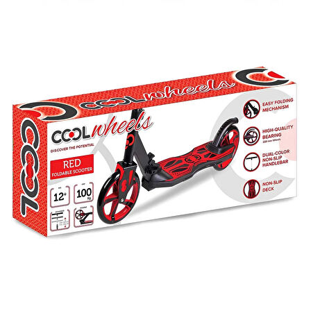Katlanabilen 2 Tekerlekli Kırmızı Renk Scooter - 12 Yaş +