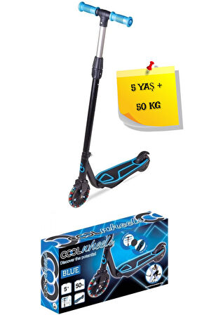 2 Tekerlekli Işıklı Scooter Mavi - 5 Yaş +