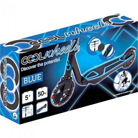 2 Tekerlekli Işıklı Scooter Mavi - 5 Yaş +