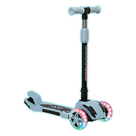 Katlanabilen 3 Tekerlekli Işıklı Mavi Renk Scooter