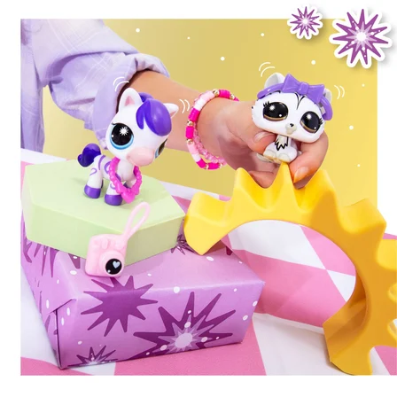 Littlest Pet Shop Seri 4 - 2 li Figür Minişler Pet Pairs Stylin' Stripes Zebra Kedi 2'li Set