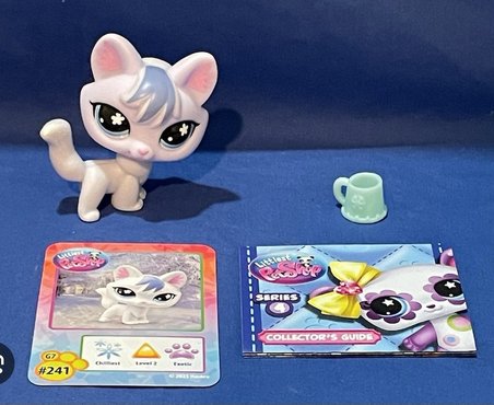 Littlest Pet Shop Seri 4 Tekli Figür Miniş Fox #241 Icy Blue Mavi Göz Orijinal Koleksiyon Oyuncak