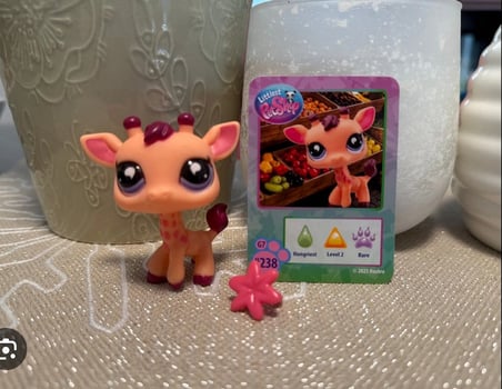 Littlest Pet Shop Seri 4 Tekli Figür Miniş Zürafa #238 G7 Koleksiyon Oyuncak Orijinal LPS