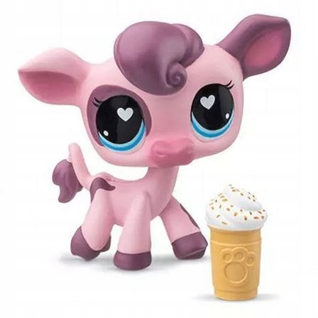 Littlest Pet Shop Seri 4 Tekli Figür Miniş İnek #233 G7 Orijinal Aksesuarlı Koleksiyon Oyuncak LPS 4