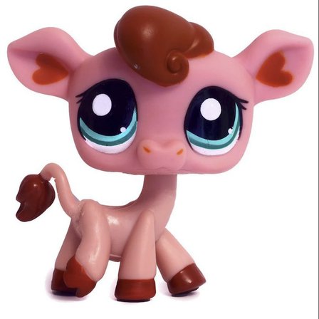 Littlest Pet Shop Seri 4 Tekli Figür Miniş İnek #233 G7 Orijinal Aksesuarlı Koleksiyon Oyuncak LPS 4