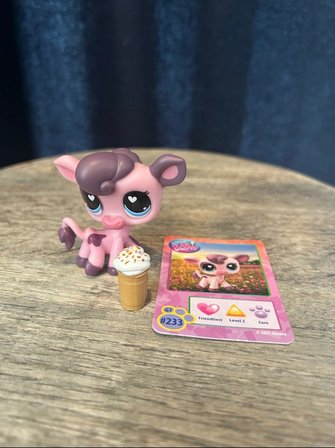 Littlest Pet Shop Seri 4 Tekli Figür Miniş İnek #233 G7 Orijinal Aksesuarlı Koleksiyon Oyuncak LPS 4