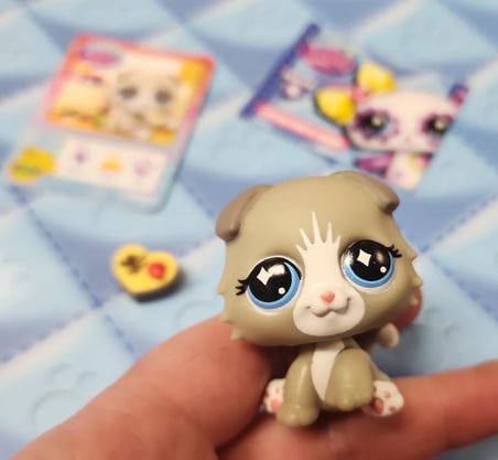 Littlest Pet Shop Seri 4 Tekli Figür Miniş Kedi G7 #229 Mavi Göz Pet Pals Koleksiyon Oyuncağı