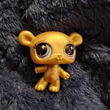 Littlest Pet Shop Seri 4 Tekli Figür Miniş Altın Panda #230 Koleksiyon Figür Oyuncak