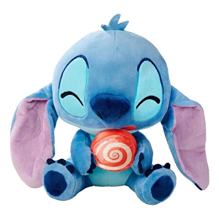 Disney Stitch Yumuşak Lolipop Yiyen Lisanslı Peluş 25 cm