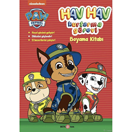 Paw Patrol Hav Hav Kurtarma Görevi Boyama Kitabı