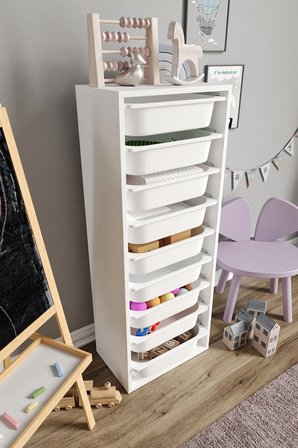 %100 MDF - XL Mono 9 Sepetli Oyuncak Dolabı