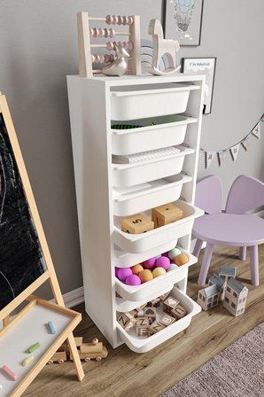 %100 MDF - XL Mono 9 Sepetli Oyuncak Dolabı