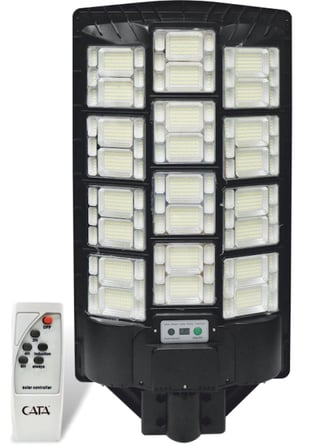 1 Adet Cata Ct 4645 Solar Güneş Enerjili 1200W Sensörlü Sokak Armatür 6400K Beyaz Işık