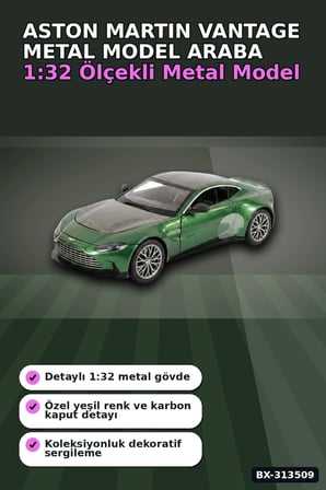 1:32 Metal Aston Martin Vantage Çek Bırak Araba - Diecast Model, Koleksiyonluk Oyuncak Bx-313509