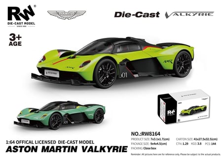 Aston Martin Valkyrie Model Araba 1:64 Ölçekli Metal Çek Bırak Oyuncak Araç Bx-316665
