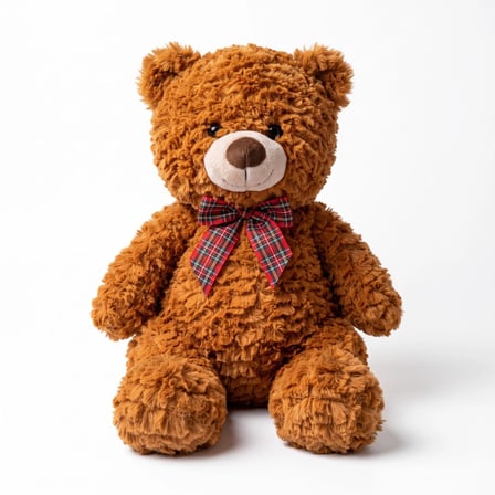 Pl50243 50 Cm Ayi Ekose Kurdelali Peluş Oyuncak