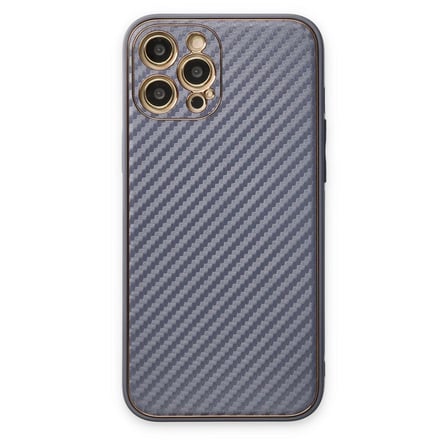 Apple İphone 12 Pro Kılıf Coco Karbon Silikon - Gri