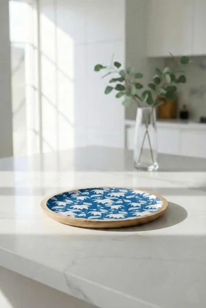 Mango Agacı Servis Tabağı & Sunum Tabağı 25 Cm Desenli