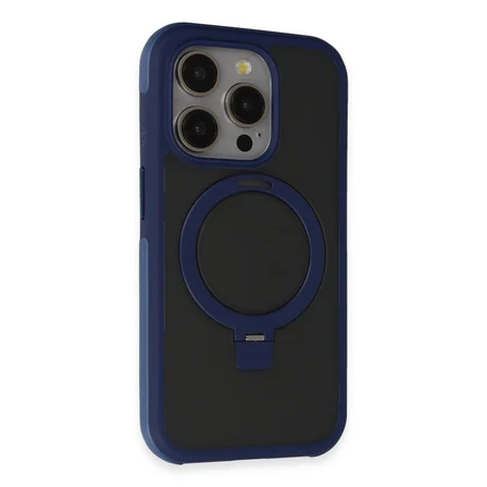 Joko Apple İphone 15 Pro Zorda Airbag Magsafe Standlı Kapak - Lacivert
