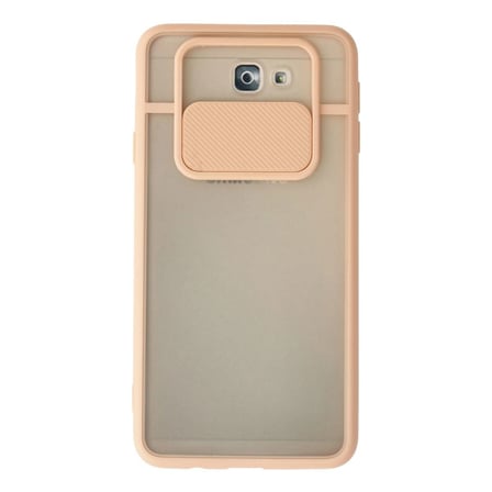 Samsung Galaxy J7 Prime Kılıf Palm Buzlu Kamera Sürgülü Silikon - Pembe