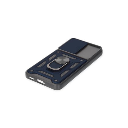 Samsung Galaxy S22 Kılıf Pars Lens Yüzüklü Silikon - Lacivert