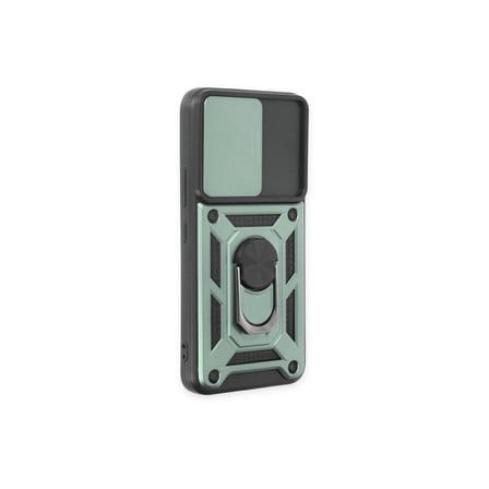 Samsung Galaxy S23 Kılıf Pars Lens Yüzüklü Silikon - Yeşil