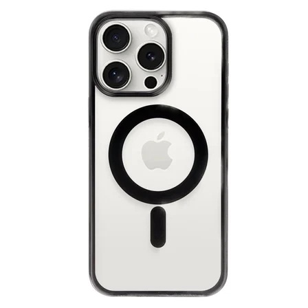 Apple İphone 15 Pro Max Kılıf Erozi Magsafe Kapak - Siyah