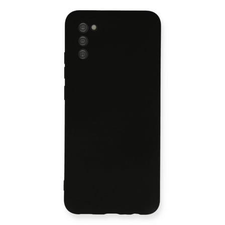 Samsung Galaxy A03s Kılıf Nano İçi Kadife Silikon - Siyah