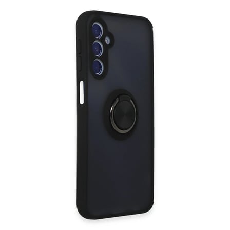 Samsung Galaxy M34 5g Kılıf Montreal Yüzüklü Silikon Kapak - Siyah