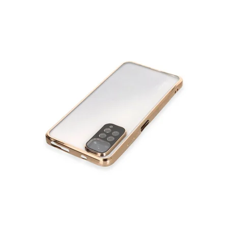 Xiaomi Redmi Note 11 Kılıf Razer Lensli Silikon - Gold